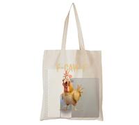 Canvas Tote Bag with Hen Pattern, Tote for Storage, Hen, Shoulder Bag, for Travel, Beach, Work, School, University, Dormitory, Gym, Shopping Nurse, Women Men