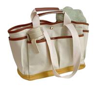 Canvas Tote Bag with Multi Pockets Large Capacity Crossbody Tote Bags for Women Trendy Handbag Shoulder Tote Bag with Compartments Diaper Bag Tote Everything Tote Bag for School Work Travel White