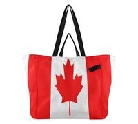 Canvas Tote Thick Kitchen Grocery Bags Beach Bag for Men Maternity delivery kit Essential Canada Flag