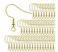 Canvas Trend 100 Pcs Gold Earring Making Kit, Gold Earring Hooks for Jewellery Making Supplies, Ear Hooks for Earrings, Earrings Make Supplies for DIY Jewelry Make Accessories
