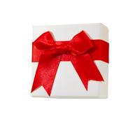 Canvas Trend 1pcs Jewellery Gift Box,Small Square Jewellery Storage Box with lid Bow-Knot for Accessories such as Rings, Necklaces, Earrings, Bracelets, etc.Gift Wrapping.(red)