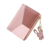 Canvas Trend 1pcs Small Wallets for Women,Stylish Purses Rabbit Pendant Cute Simple Wallet Travel Supplies for Special Someone on Birthday Halloween or Christmas. (Pink)
