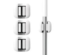 Canvas Trend 3 Pcs Broom Holder Wall Mounted, Self Adhesive Brush and Mop Holder, Heavy Duty Tidy Wall Mounted Storage Save space, for Bathroom,Office,Kitchen,Garage,Garden Tool Tidy Storage