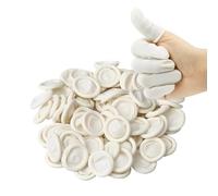 Canvas Trend 300pcs Finger Cots Latex Disposable Finger Protectors Keeping Dressing Dry and Clean for Finger Protection Cleaning (White)