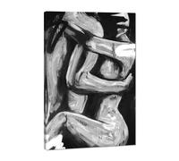 Canvas Trend Couple Hugging Wall Art for Bedroom Sexy Posters Prints Black and White Wall Decor for Home Bar Hotel Wall Decoration Ready to Hang - 24x36inch