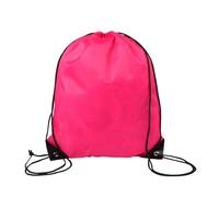 Canvas Trend Drawstring Bags,Double Shoulder Drawstring Backpack Foldable Storage PE Bag 34 x 42CM (13.4 * 16.5 inches) for Adults and Kids Swimming Sports Gym Use and Home Storage (rose pink)