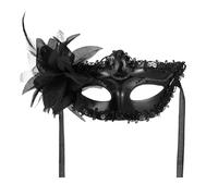 Canvas Trend Masquerade Mask for Women, Black Masquerade Mask with Flower, Elegant Flower Sequins Masks for Party Prom Ball Costume Hallowee Cosplay Costum Party Supplies