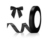 Canvas Trend Multi Functional Ribbons 2cm Wide and 22m Long Multiple Colors Ribbon for Gift Wrapping, Crafting, DIY Bouquets, Party Decoration(Black)
