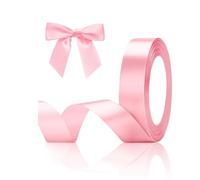 Canvas Trend Multi Functional Ribbons 2cm Wide and 22m Long Multiple Colors Ribbon for Gift Wrapping, Crafting, DIY Bouquets, Party Decoration (Pink)
