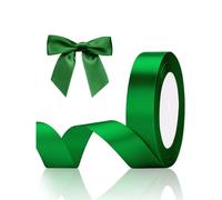 Canvas Trend Multi Functional Ribbons, 2cm Width 22m Length Multiple Colors Satin Ribbon, Ideal for Gift Wrapping, DIY Bouquets, Craft Projects, Wedding Birthday Party Decoration (Green)