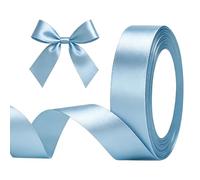 Canvas Trend Multi Functional Ribbons, 2cm Width 22m Length Multiple Colors Satin Ribbon, Ideal for Gift Wrapping, DIY Bouquets, Craft Projects, Wedding Birthday Party Decoration (Blue)