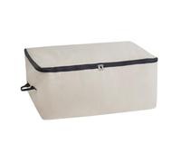 Canvas Under Bed Storage Bags - Canvas Storage Bags with Zipper for Comforters, Blankets & Pillows - Extra Large Bags for Bed Linen Storage - Breathable, Sturdy, Double Stitched with Handles (1 Bag)