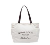 Canvas Vintage Shoulder Bag Dirt- All-Match Tote Multi Pocket Casual Shoulder Bag Female Shopping Work Dat