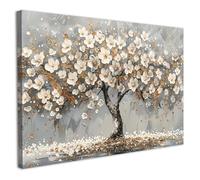 Canvas Wall Art 11.8 × 15.7 inches Framed Tree Painting Modern Wall Decoration for Living Room Bedroom Artwork Wall Pictures Stylish Wall Canvas Pictures for Home Wall Art with Hooks and Magic Tape