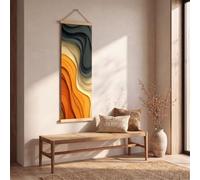 Canvas Wall Art 3D Optical Illusion Wave Framed Posters for Bedroom 30x90