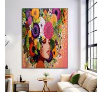 Canvas Wall Art 40X50Cm 1-Piece Flower Beauty Large Canvas Prints - Magenta Art Deco Pictures For Bedroom Walls- Home Decor Wall Pictures For Living Room - Spring Plants