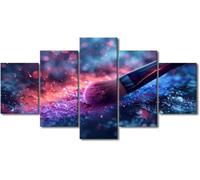 Canvas Wall Art - 5 Panel The Picture Print On Canva Sunrise Landscape Mountains, Posters And Prints Wall Art Living Room Home Decor M/With Frame 100 X 50 Cm-3437163366