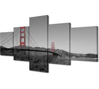 Canvas Wall Art 5 Pieces Canvas Painting Xxl/Frameless 200 X 100 Cm 5 Piece Modern Canvas Artwork Pictures Paintings Venice Canal Architecture For Living Room Home Decor Festival Gift-100156195
