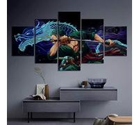 Canvas Wall Art 5 Pieces Panel Print On Canvas Picture Anime One Piece Zoro The Decoration Prints Xxl Image Artwork Oil Office Modern Home Decor Gift Framed