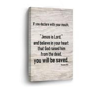 Canvas Wall Art 8x12,If You Declare with Your Mouth "Jesus Is Lord" And Believe in Your Heart That God Raised Him from T Canvas Print Wall Artwork Wall Plaque Poster for Home Living Room Decor