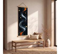 Canvas Wall Art Abstract Fluid Framed Posters for Bedroom 30x90 cm 3D Optical Illusion Planet Wall Decoration for Living Room Luxury Space Canvas Art Prints Ready to Hang