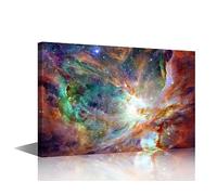 Canvas Wall Art Abstract Planet and Galaxy Pictures Prints Night Sky Clouds Stars Nebula Painting for Living Room Bedroom Decor Contemporary Artwork Home Decor Framed 24x36inch