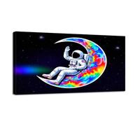 Canvas Wall Art Astronaut Cool Universe Space Boy Funny Whimsical Spaceman Basketball Canvas Prints Unframed Painting Modern Artwork Abstract Stretched Poster Home Decoration Unique Gift 12X16Inch