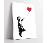 CANVAS WALL ART BANKSY BALLOON GIRL SOTHEBYS GRAFFITI 30MM DEEP FRAMED PRINT XL OPTIONS (8in x 12in / 20cm x 30cm)