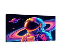 Canvas Wall Art Basketball Cool Astronaut Universe Space Funny Whimsical Spaceman Canvas Prints Unframed Painting Modern Artwork Abstract Stretched Poster Home Decoration Unique Gift 12X16Inch