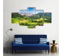 Canvas Wall Art Canvas Prints Painting 5 Panels Pieces Multiple Pictures, Mountain Trees Landscape/With Frame 200 X 100 Cm Giclee Printed On Canvas, Posters Wall Decorations Gifts For Li-8316710323