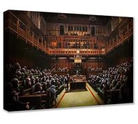 Canvas Wall Art Dark Humor Monkey in Court Pictures Living Room Decor Graffiti Street Art Pop Art Banksy Artwork Home Decor 20x30cm/7.8"x11.8" Frameless3