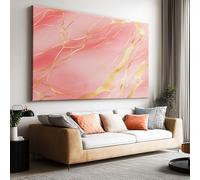 Canvas Wall Art Elegant Luxury Marble Canvas Pictures for Living Room Bedroom Hallway Kitchen or Office Wall Decor - Poster Prints Extra Large Artwork 120L x 60W CM