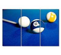 Canvas Wall Art for Bar Modern Wall Canvas Decor Blue Pool Table Picture Printing Billiards Enthusiasts Living Room Bedroom Game Room Home Wall Decor Stretched and Framed Ready to Hang 60x40 in