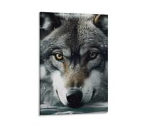 Canvas Wall Art for Living Room 16"x24" Modern Artwork Painting Pictures Hanging Canvas Prints Forest Wolf Eyes Aesthetic Wall Art for Bedroom Bathroom Office Wall Art Print Decor Forest Wolf Eyes Ca