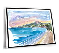 Canvas Wall Art For Men,Best Farmhouse Decor,Martinique Dream Beach With Montagne Pelée Painting & Wall Decoration Edition Fine Art Print,Canvas Prints Wall Art,12x16 Inch UnFramed Wall Art