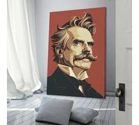 Canvas Wall Art - 'Friedrich Nietzsche Picture Print On Canva, Posters And Prints Wall Art Living Room Home Decor Room Decor Teen 16x24inch(40x60cm)