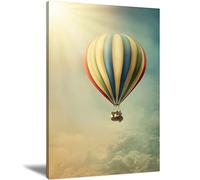Canvas Wall Art Hot Air Balloon In Clouds Framed Prints Painting Modern Abstract Canvas Oil Painting Wall Art for Home Living Room Bedroom Decor Landscape Ready to Hang 16x24inch
