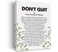 Canvas Wall Art Inspirational Don't Quit Poem Canvas Print Positive Painting Home Wall Decor Gift
