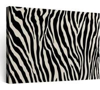 Canvas Wall Art Modern Pop Abstract Animals Canvas Print - Zebra Black White Wave Wall Decor Framed Picture Painting Artwork for Bedroom Living Room Hallway Stairs Home Decorations 40 x 30 cm