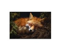 Canvas Wall Art Modern Rustic Fox Wall Decorations For Living Room Abstract Wild Nature Animal Hang Pictures Wall Artwork