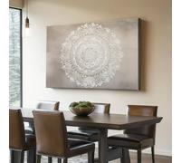 Canvas Wall Art Mystical Decorative Mandala, 160L x 80W cm Large for Living Room and Bedroom Art Print Wall Canvas Picture Frameless Beige White