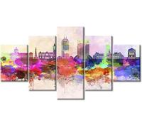 Canvas Wall Art Paintings For Home Decor Beautiful City Night View 5 Pieces Modern Giclee Artwork The Pictures For Living Room Decoration Photo Prints On Canvas Xl/With Frame 150 X 100 C-4100247098