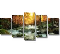 Canvas Wall Art Paintings For Home Decor Rainy Street Scene Oil Painting 5 Pieces Modern Giclee Artwork The Pictures For Living Room Decoration Photo Prints On Canvas L/Without Frame 150-4264809983