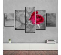 Canvas Wall Art Paintings For Home Decor Rainy Street Scene Oil Painting 5 Pieces Modern Giclee Artwork The Pictures For Living Room Decoration Photo Prints On Canvas L/Without Frame 150-2090697790