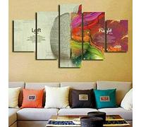 Canvas Wall Art Picture 5 Piece Left And Right Brain Abstraction (Unframed 150 X 100 Cm) Canvas Prints Art Prints Decor Artwork Modern Pictures For Home Decorations Living Room Dining Room B -0A4K/R9