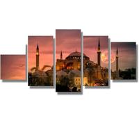 Canvas Wall Art Picture 5 Piece Urban Architectural Landscape/Without Frame 150 X 100 Cm Canvas Prints Art Prints Decor Artwork Modern Pictures For Home Decorations Living Room Dining Ro-3724682252