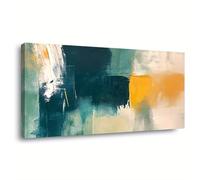Canvas Wall Art Posters Yellow Blue Abstract Painting Picture Print on Canvas Living Room Bedroom Office Home Decor 60x120cm(24x47in) Frameless