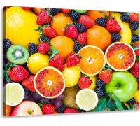 Canvas Wall Art Prints Beautiful Panoramic View Assos Village Vivid Colorful Houses Near Blue Unframed Canvas Wall Art Decor For Living Room Bedroom Kitchen Bathroom Office Artwork Painting 12x16Inch