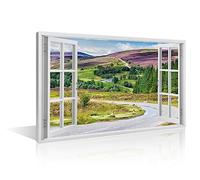 Canvas Wall Art Scottish Highlands Cairngorms National Park Wall Painting Lecht Ski Resort Scotland United Kingdom Europe Home Decor Bedroom Giclee Framed 1 Panel Ready to Hang (12''Wx 18''H)