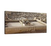 Canvas Wall Art Second Temple Model Of The Ancient Jerusalem Canvas Prints Unframed Painting Modern Artwork Abstract Stretched Poster Home Decoration Unique Gift 12X16Inch